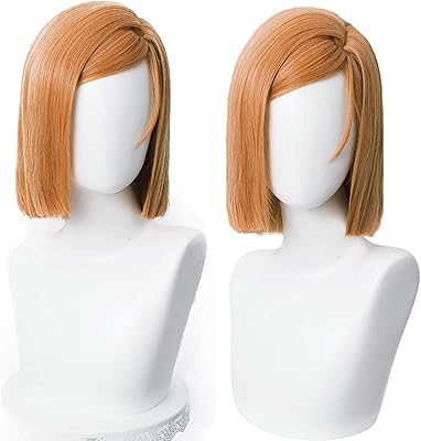 Orange cosplay wig for jujutsu Kaisen, Halloween wig of heat -resistant probiotic animal (Orange Kugisaki Nobara).. Shop with ease at DIAYTAR NIGERIA and enjoy our extensive product range delivered at affordable rates.