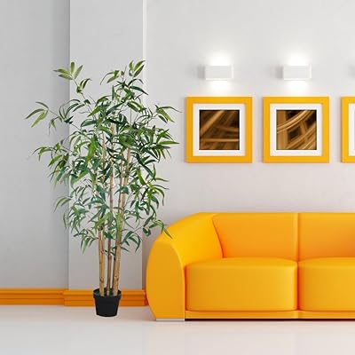 Yatai semi-natural artificial tree 1.5 meters high, artificial bamboo plant in a plastic pot for the house, the desk, the interior, the exterior, the garden decoration, plastic plants.. Enjoy stress-free shopping with affordable prices on DIAYTAR Nigeria.