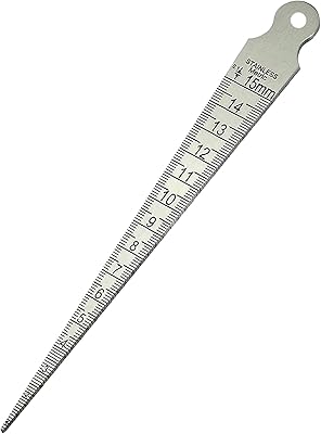 Conical gauge 1-15 mm in stainless steel, tool for measuring the deviation in inches, conical welding gauge.. DIAYTAR Nigeria offers great deals, a huge product variety, and delivery in under a week.