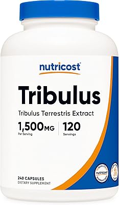 Extract from Nutricost Tribulus Terrestris 1500 mg, 240 capsules - 40 % of saponins, 120 portions, without GMU, gluten -free.. DIAYTAR NIGERIA brings the marketplace to your home with budget-friendly prices and nationwide delivery.