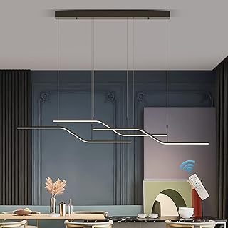 Modern LED suspension Eini Chandelier with variable intensity design linear waves lamp suspension for room.. From household needs to gadgets, DIAYTAR Nigeria has it all.