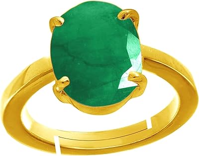 Adjustable gold -plated ring of zambia emerald of 10.00 carats certified RRV gym for women and men - Emerald gold plated certified, gold plated, emerald emerald.. Reliable delivery, all over Nigeria — that’s DIAYTAR Nigeria promise.