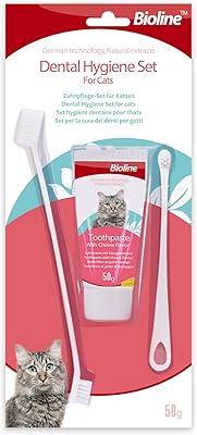 Bioline dental care box Cat cheese flavor toothpaste and brush.. Experience shopping satisfaction with DIAYTAR NIGERIA's vast selection and budget-friendly delivery options.