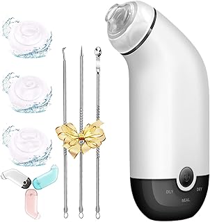 Vacuum cleaner for blackheads, advanced facial pores, extractor of white points rechargeable by USB for women and men with 3 probes, white.. DIAYTAR Nigeria delivers happiness in 5–8 days, no matter what you buy.