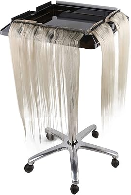Adjustable lounge tray, removable hair extension tool with 3 cups, rolling carriage in stainless steel on casters for hairdresser, tattoo drawer station.. Your trusted shopping partner, DIAYTAR NIGERIA offers extensive selection with quick delivery options.