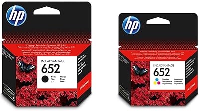 Original black ink cartridge HP 652 F6V25AE and HP 652 Tricolore F6V24AE.. DIAYTAR NIGERIA: Where quality products become affordable with our nationwide shipping service.