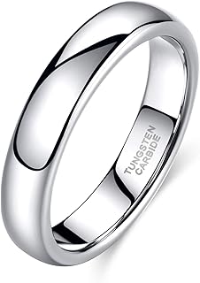 Wedding ring in white tungsten 2 mm, 4 mm, 6 mm, 8 mm, for women and men, with comfortable and highly polished dome, size 4-15, metal, aa.. DIAYTAR NIGERIA: Where shopping is easy, prices are low, and delivery is just days away.