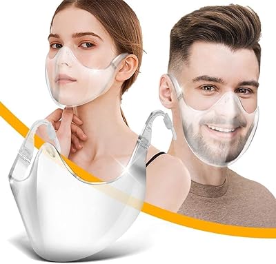 Transparent facial mask (package of 2) | durable and reusable durable breathable anti-fuel.. Transform your online shopping experience with DIAYTAR NIGERIA's affordable and diverse marketplace.