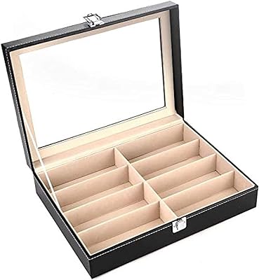 Storage and organization box for sunglasses. May contain 8 glasses. Made of black PU leather... Shop from our extensive catalog at DIAYTAR NIGERIA and enjoy doorstep delivery in just 5-8 days.