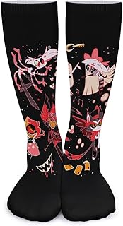 Hazbin thick hotel socks, comfortable winter socks on calf for cosplay, parties, daily use, hazbin hotel, one -waist, Hazbin hotel.. Shop confidently with DIAYTAR NIGERIA, offering affordable prices and reliable delivery within a week.
