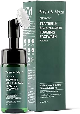 ZEDM Zen & Maiza - Foam cleaning for the face of tea tree extract for men with exfoliating brush - controls excess sebum, reduces the appearance of acne and leads to pores - is suitable for all skin types and oily skin - 100 ml.. DIAYTAR NIGERIA revolutionizes online shopping with competitive prices and reliable 5-8 day delivery.