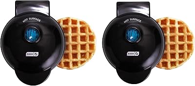 Mini Dash waffle iron (package of 2) for individual waffles has brown, keto shuffles, with non -stick surfaces easy to clean, 4 inch, black.. Transform your online shopping experience with DIAYTAR NIGERIA's affordable and diverse marketplace.