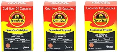 Cod liver oil capsules Seven Seas - 100 pieces (3).. No more overpriced stores — DIAYTAR Nigeria brings the best to your door.