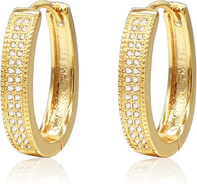 18 -carat gold plated earrings for women (oval, 23 mm), 17, copper.. Looking for quality and speed? You’ll find both at DIAYTAR Nigeria.