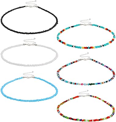 Set of bohemian necklaces, 6 pieces of colliers of colorful bohemian pearls, cute bohemian necklace jewelry for women teenagers.. Discover the convenience of DIAYTAR NIGERIA's vast e-commerce platform with delivery in just 5-8 days.