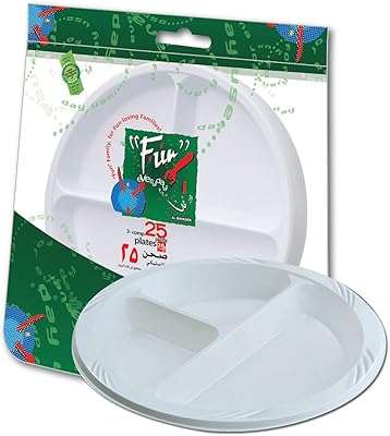 Set of disposable plastic plastic plastic, 3 rooms, divided into 3 parts, l 26 cm, pack of 25 plates.. Discover the convenience of DIAYTAR NIGERIA's vast e-commerce platform with delivery in just 5-8 days.