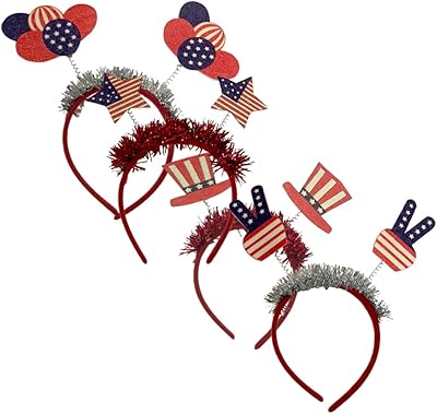 4 pieces of the day commemorative day of the national holiday decorative hoops for hair.. DIAYTAR NIGERIA brings the marketplace to your screen with affordable products delivered in 5-8 days.