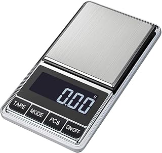 Precise digital scale in grams, mini pocket scale 500g, portable electronic balance for jewelry, automatic stop, stainless steel, white backlit screen.. DIAYTAR NIGERIA brings the nation's largest product catalog to your doorstep at prices you'll appreciate.