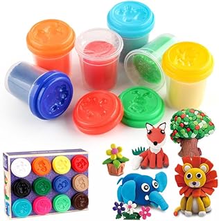 Set of hand modeling paste for the basic version, a set of artistic clay toys composed of 12 colors of plasticine in plasticine for children (12 pieces of clay).. From office supplies to fashion — DIAYTAR Nigeria brings it fast.