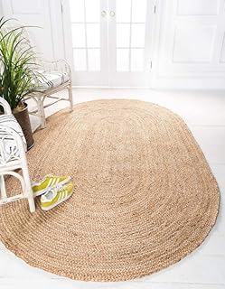 Indian oval carpet in natural jute made by hand crafts city, size 6 x 9 square feet (180 x 270 cm).. Discover why DIAYTAR NIGERIA is the smart shopper's choice for affordable products delivered nationwide.