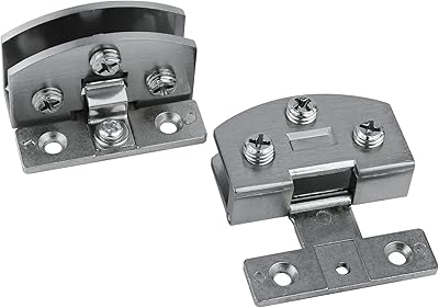 Suji Porte Hinge in Wardrobe glass, 2 pieces of door without frame at 90 degrees, glass wardrobe glass pliers, glass closet glass cloth, door hinges without drilling (silver).. DIAYTAR NIGERIA combines affordability, variety, and convenience with nationwide delivery services.