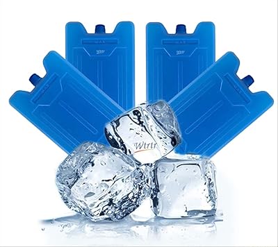 Wtrtr 4pcs Ice Packs for Lunch box, Small long -term freezing blocks for children's sandwich boxes, keep the food fresh and cold in lunch boxes and breast milk bags, air cooler ice cream packs (D4PCs).. DIAYTAR NIGERIA brings the marketplace experience online with affordable and reliable delivery service.