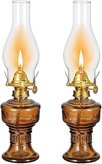 2 pieces vintage oil lamp kerosene lamps in rustic brown glass oil for interior use of decorative kerosene oil lamp for table decoration lamp lamps outer 12.6 inch.. DIAYTAR NIGERIA: Your partner in affordable online retail with reliable shipping across Nigeria.