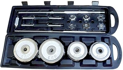 Set of dumbbells and adjustable universal dumbbells, 50 kg - with transport bag for protective cart - (silver).. Shop for less and receive more with DIAYTAR NIGERIA's expansive e-commerce platform and nationwide delivery.