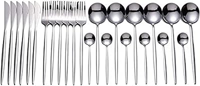 Set of stainless steel kitchen cutlery 304 (lot of 24 rooms).. From tech to toiletries, DIAYTAR Nigeria delivers without delay.