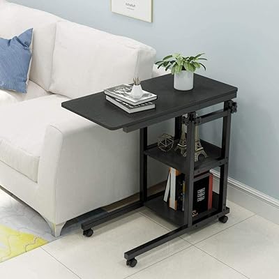 L for laptop for laptop in the form of C with storage shelves adjustable in height for home desk and bed (black).. DIAYTAR NIGERIA makes quality accessible with low prices and reliable 5-8 day nationwide delivery.