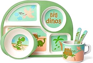 Bamboo table service 5 pieces Junior Kingdom | Ecological bamboo fiber table service for toddlers | Children's dishes (oval ensemble).. Experience the ease of modern shopping with DIAYTAR NIGERIA's comprehensive platform and quick delivery.