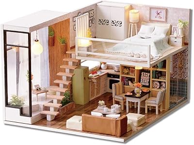 Miniature DIY miniature doll kit, mini 3D wooden bedroom toy with LED light furniture, children's birthday gift.. Your favorite brands are just a click away on DIAYTAR Nigeria.