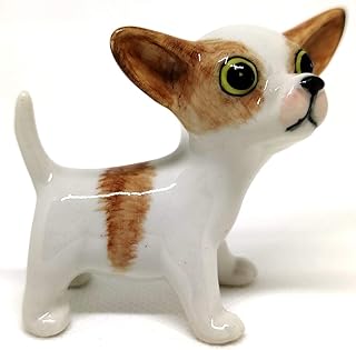 Ssjshop chihuahua miniature dollhouse animal models in hand painted ceramic for lovers of dog garden decoration decoration (mahj).. Shop the future with DIAYTAR NIGERIA - thousands of products, unbeatable prices, delivery within a week.