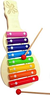 Xylophone musical toy in the shape of a Biellatm wooden violin with 8 notes - Wooden base to learn educational music instruments for children and toddlers.. Shop with confidence at DIAYTAR NIGERIA, offering thousands of products with budget-friendly shipping.