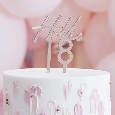 Ginger ray gold acrylic pink hello 18 anniversary landmark topper cake.. Great deals and fast delivery — the DIAYTAR Nigeria guarantee.