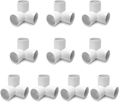3-way 1-inch PVC 3-track elves, 10 PVC connection connectors, furniture quality, for the construction of PVC furniture and structures, white.. DIAYTAR NIGERIA delivers happiness in 5-8 days with our affordable and diverse product range.