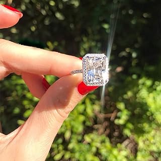 Imitation in 18 carat gold AAAAA with large inlays of 5 -carat diamonds in the shape of a cushion, engagement ring in eternal diamond, best gift for women.. Shop from Nigeria's largest product selection at DIAYTAR, with budget-friendly prices and swift delivery.