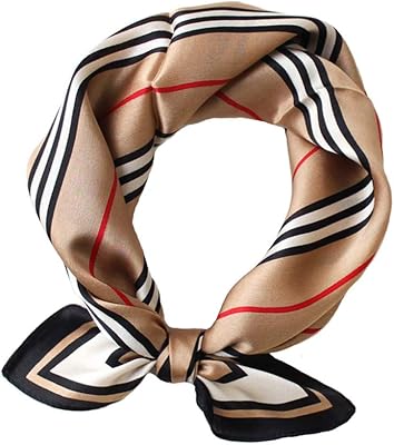 Small square scarf for women and men 100% real mulberry silk, scarf for hair and face 21 "x 21".. DIAYTAR NIGERIA: Where every search yields affordable results delivered promptly to your door.