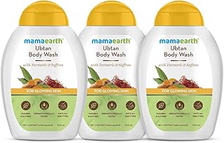 Mamaearth Ubtan Gel Shower with turmeric and saffron for brilliant skin (3) - 300 ml pack.. Shop smart, shop DIAYTAR - Nigeria's most affordable e-commerce platform with nationwide delivery.