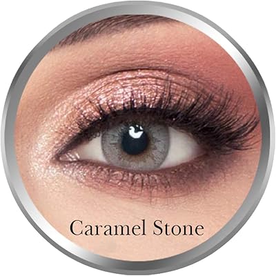 Amara Caramel Stone contact lenses, unisex original cosmetic contact lenses, disposable monthly, stone caramel (gray caramel).. Get what you need, when you need it — DIAYTAR Nigeria delivers fast.