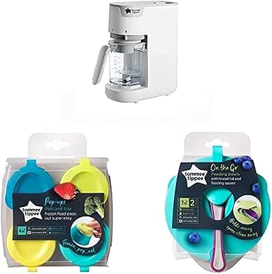 Tommee Tippee white steam mixer + pans and freezing tray.. DIAYTAR NIGERIA makes luxury accessible with our affordable prices and dependable delivery service.