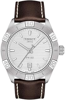 Classic stainless steel dressed watch for man pr 100 brown T1016101603100, brown, quartz movement, brown, quartz movement.. Experience shopping without compromise at DIAYTAR NIGERIA, with vast selection and quick delivery.