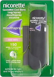Oral spray with quick fog of nicotine to help quit smoking, flavor of fresh nicorette berries, 1 mg 150 puffs.. One platform, endless products — welcome to DIAYTAR Nigeria.