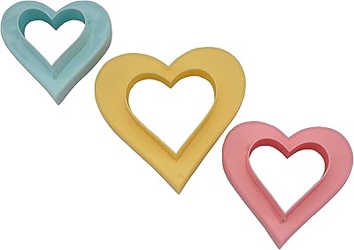 Double side pawn 3 parts polymer Polymère RF10968 | Heart-shaped cutting.. DIAYTAR NIGERIA: Where affordability meets variety in Nigeria's most comprehensive online marketplace.