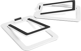 Canto S2W office speaker support - Pack of 2 - with vertical inclination and anti -vibration pad - steel frames (white).. Quick delivery. Quality products. Great deals. That’s DIAYTAR Nigeria.