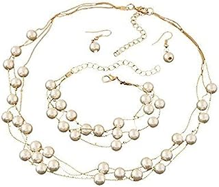 Elegant jewelry set in Shining Diva pearls for women (white) (sd8431s), pearl, pearl.. Your ideal shopping partner, DIAYTAR NIGERIA offers extensive variety with reliable nationwide shipping.