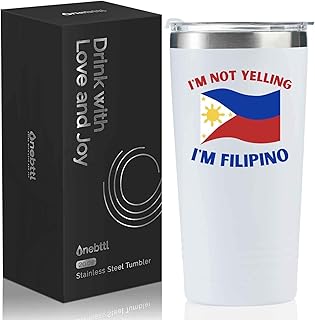 Insothermal travel cup in 20 oz stainless steel with Filipino flag pattern, perfect for Philippin men and women on the occasion of a birthday and Christmas - I don't cry out.. DIAYTAR NIGERIA puts thousands of products at your fingertips with affordable prices and delivery within a week.