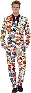 Smiffy costume for men - comic strip suit, with jacket, pants and medium tie.. DIAYTAR NIGERIA: Connecting Nigerians with their needs through our affordable and diverse marketplace.