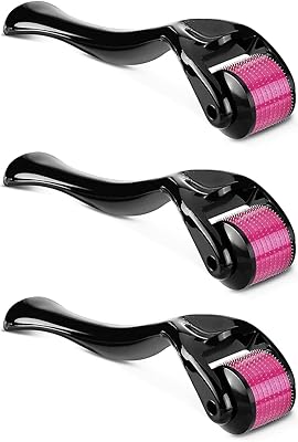 ICASATM DERMA ROLLER 3 PIECES for hair growth and beard, facial derma roller 540 titanium. 0.5/1.0/1.5 mm - self -care gifts.. Your complete shopping solution, DIAYTAR NIGERIA offers extensive choice with competitive prices and delivery.