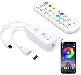 SNITY LED light band controller, LED band controller with IR/Application/Bluetooth/Musical Synchronization remote control, compatible with RVB 5-24 V 4 PINS 10 mm LED strips 10 mm 10 mm.. Discover the perfect balance of price and convenience with DIAYTAR NIGERIA's nationwide e-commerce platform.